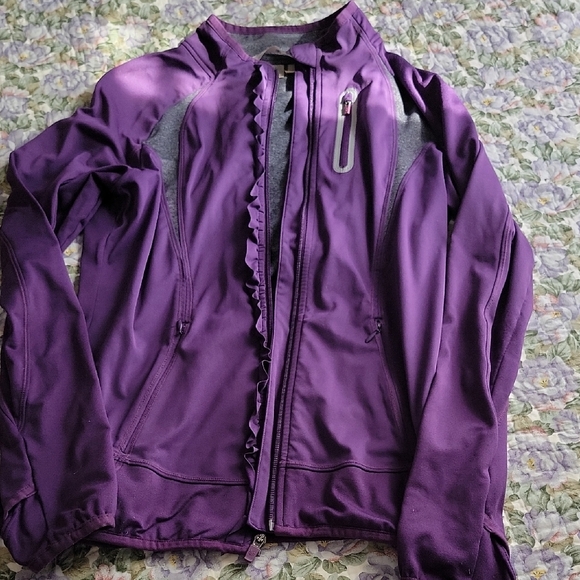 Purple Ruffled Zip-Up Jacket - Picture 1 of 5